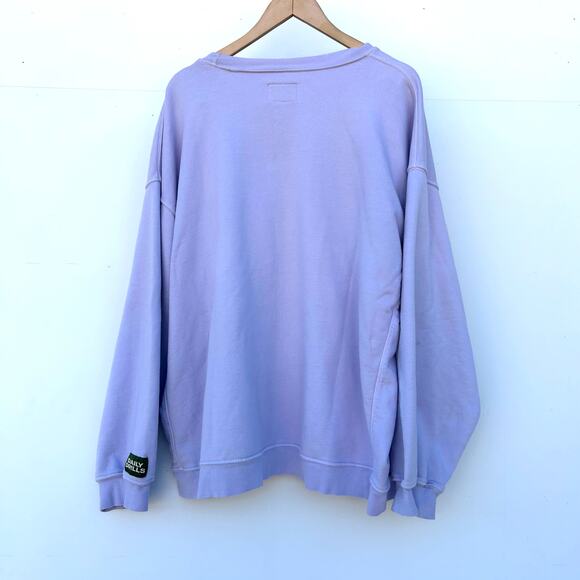 Daily Drills Set Vintage Crew Sweatshirt Super Shorts Lilac Purple Medium Large - Picture 6 of 13